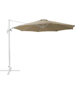 Online Beliani Ombrellone a sbalzo 300 cm SAVONA Beige sabbia Beige Bianco Beige