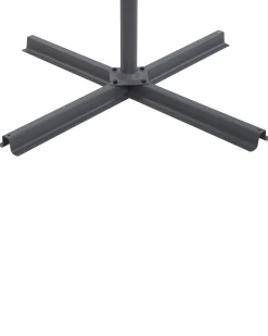 Clearance Beliani Ombrellone a sbalzo LED 285 cm CORVAL Beige Beige Grigio