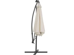 Clearance Beliani Ombrellone a sbalzo LED 285 cm CORVAL Beige Beige Grigio