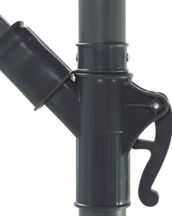 Hot Beliani Ombrellone a sbalzo LED 285 cm CORVAL grafite Grigio