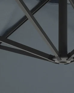 Hot Beliani Ombrellone a sbalzo LED 285 cm CORVAL grafite Grigio