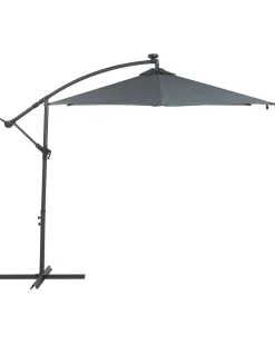 Hot Beliani Ombrellone a sbalzo LED 285 cm CORVAL grafite Grigio