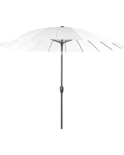 Best Beliani Ombrellone da esterno 255 cm BAIA Beige chiaro Beige Nero