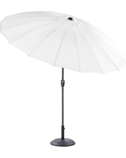Best Beliani Ombrellone da esterno 255 cm BAIA Beige chiaro Beige Nero