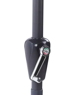 New Beliani Ombrellone da esterno 255 cm BAIA Rosso scuro Rosso Nero