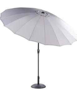 Online Beliani Ombrellone da esterno 255 cm BAIA Grigio chiaro Grigio Nero