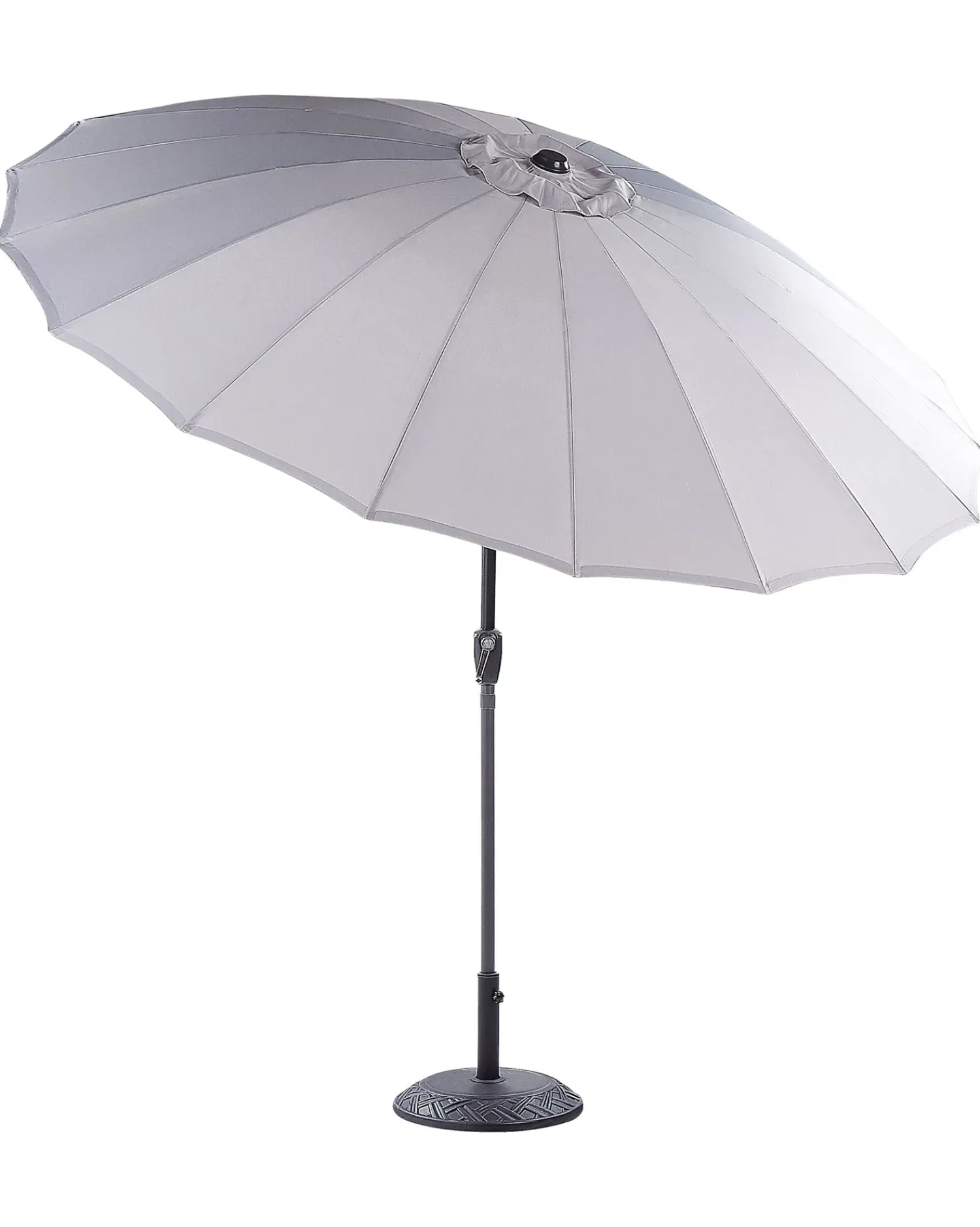 Online Beliani Ombrellone da esterno 255 cm BAIA Grigio chiaro Grigio Nero