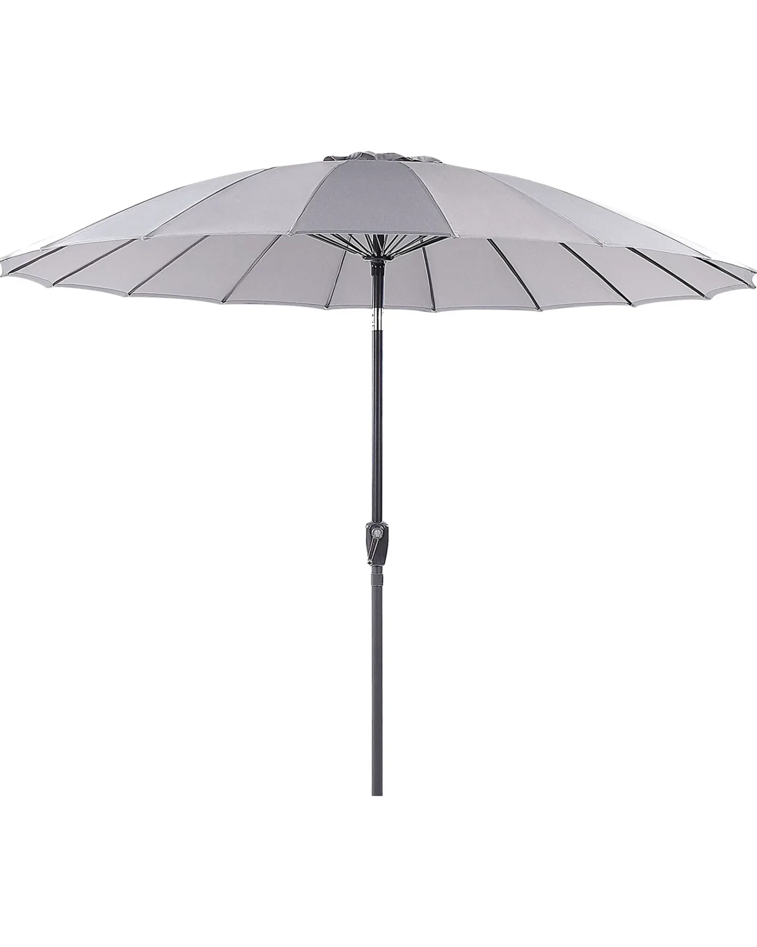Online Beliani Ombrellone da esterno 255 cm BAIA Grigio chiaro Grigio Nero