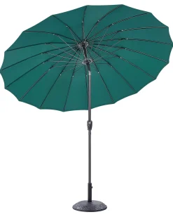 Hot Beliani Ombrellone da esterno 255 cm BAIA Verde smeraldo Verde Nero