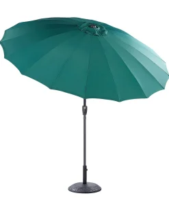 Hot Beliani Ombrellone da esterno 255 cm BAIA Verde smeraldo Verde Nero