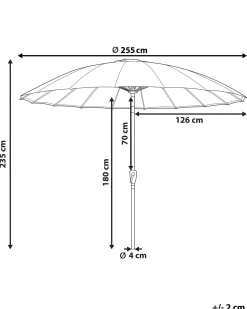 Hot Beliani Ombrellone da esterno 255 cm BAIA Verde smeraldo Verde Nero