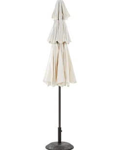 Outlet Beliani Ombrellone da esterno 285 cm BIBIONE Beige chiaro Beige Nero