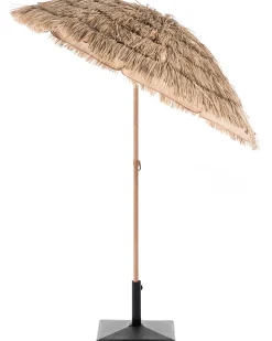 Beliani Ombrellone da esterno 175 cm CIVETTA Naturale Marrone Naturale