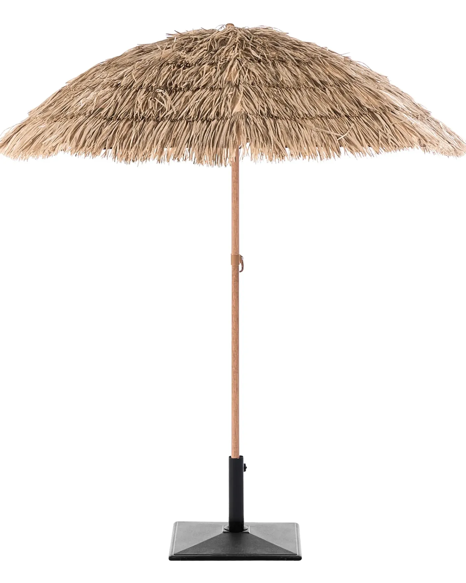 Beliani Ombrellone da esterno 175 cm CIVETTA Naturale Marrone Naturale