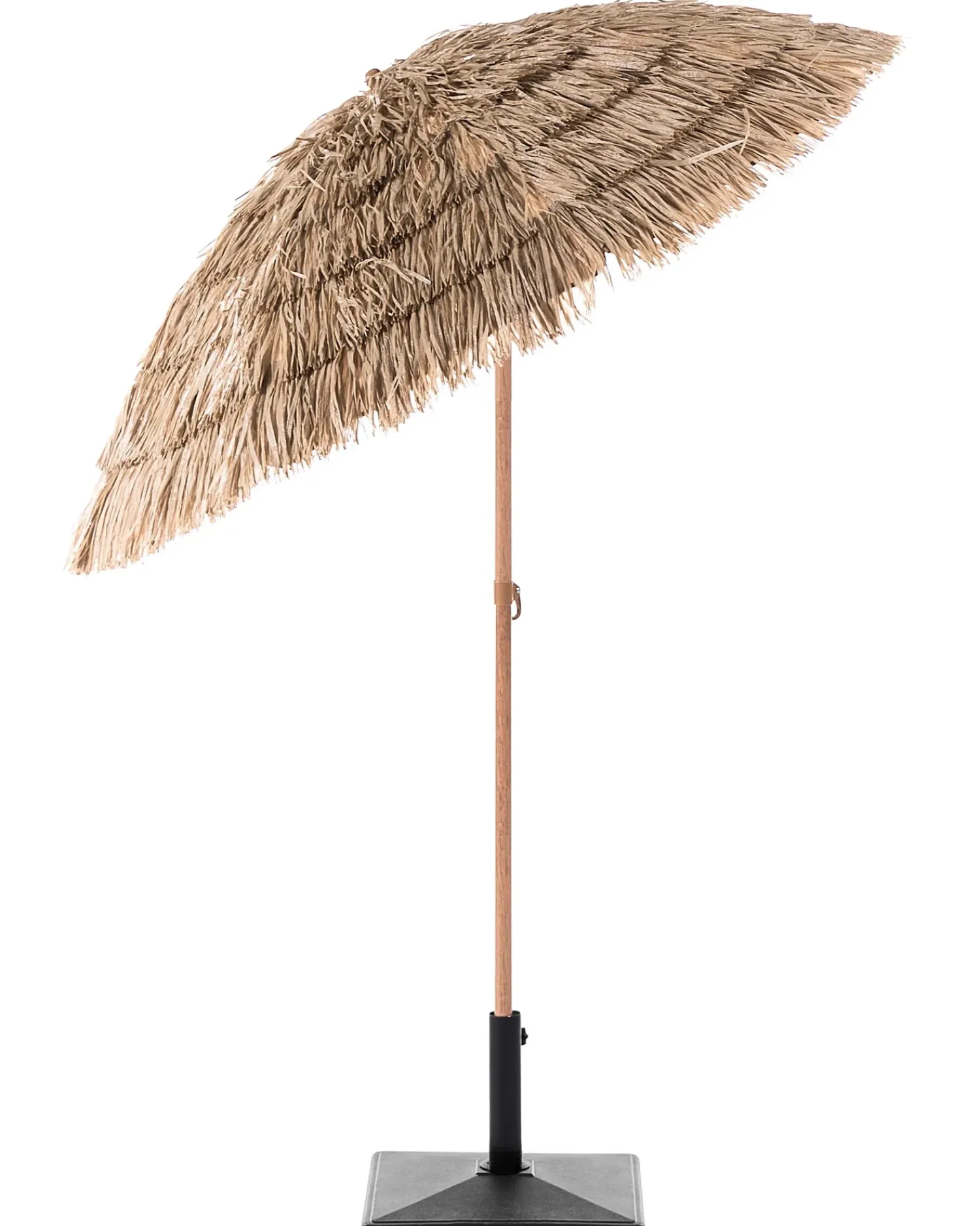 Beliani Ombrellone da esterno 175 cm CIVETTA Naturale Marrone Naturale