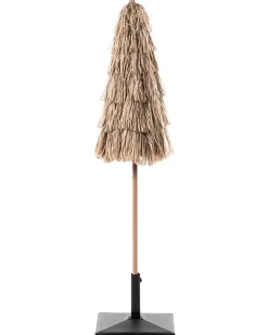 Beliani Ombrellone da esterno 175 cm CIVETTA Naturale Marrone Naturale