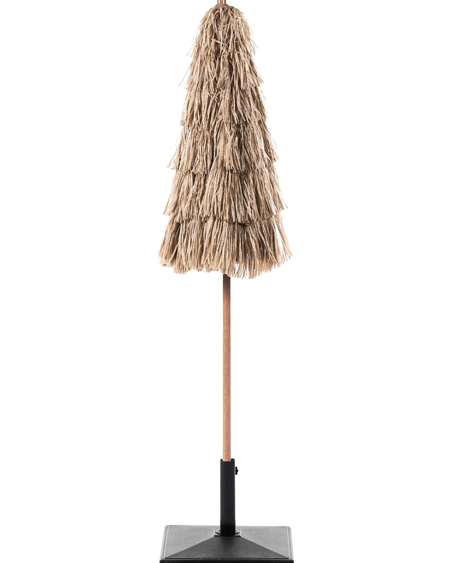 Beliani Ombrellone da esterno 175 cm CIVETTA Naturale Marrone Naturale