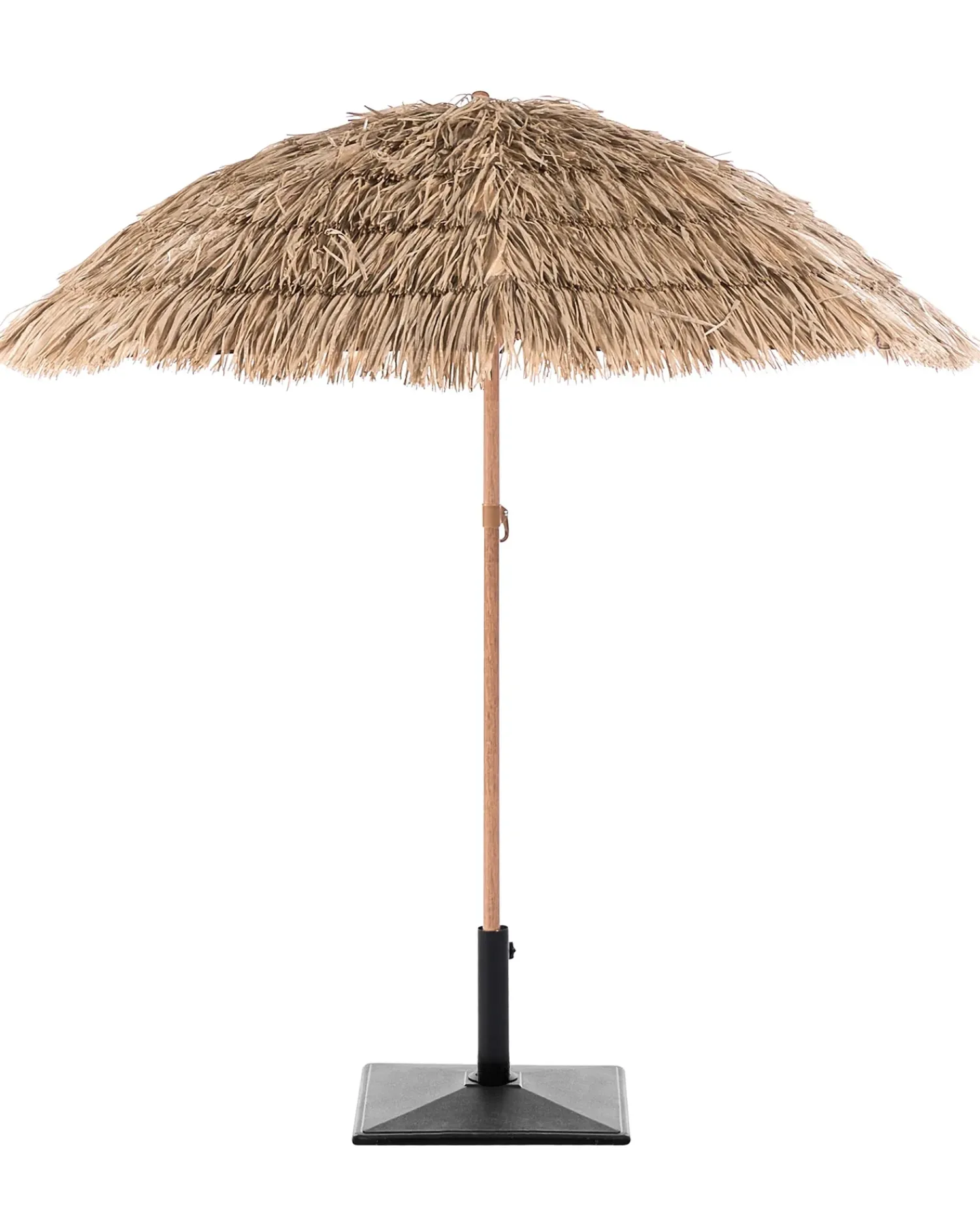 Beliani Ombrellone da esterno 175 cm CIVETTA Naturale Marrone Naturale