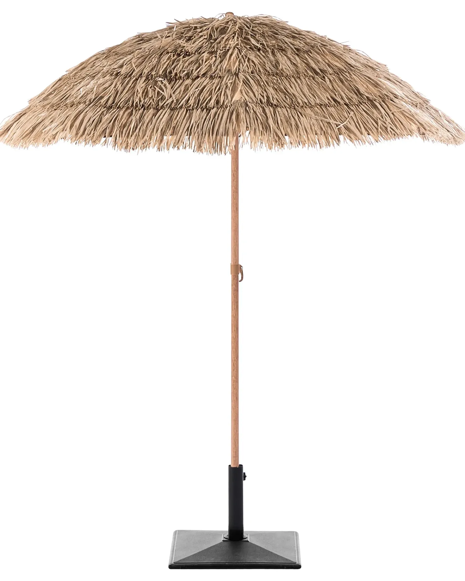 Beliani Ombrellone da esterno 175 cm CIVETTA Naturale Marrone Naturale