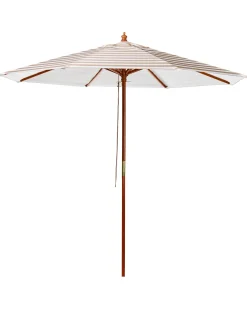 Online Beliani Ombrellone da esterno 260 cm FERENTILLO Beige/Bianco Bianco Beige