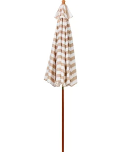 Online Beliani Ombrellone da esterno 260 cm FERENTILLO Beige/Bianco Bianco Beige