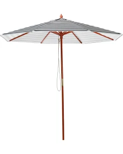 Best Beliani Ombrellone da esterno 260 cm FERENTILLO Nero/Bianco Bianco Nero