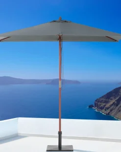 New Beliani Ombrellone da esterno 195 cm FLAMENCO scuro Grigio