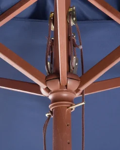 Sale Beliani Ombrellone da esterno 195 cm FLAMENCO Blu marino Marrone Blu