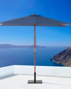 Sale Beliani Ombrellone da esterno 195 cm FLAMENCO Blu marino Marrone Blu