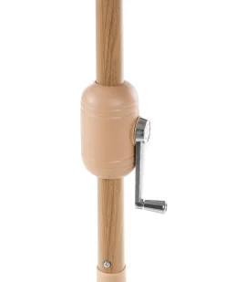 Best Beliani Ombrellone da esterno 270 cm ISOLOTTO Beige Beige Marrone Nero