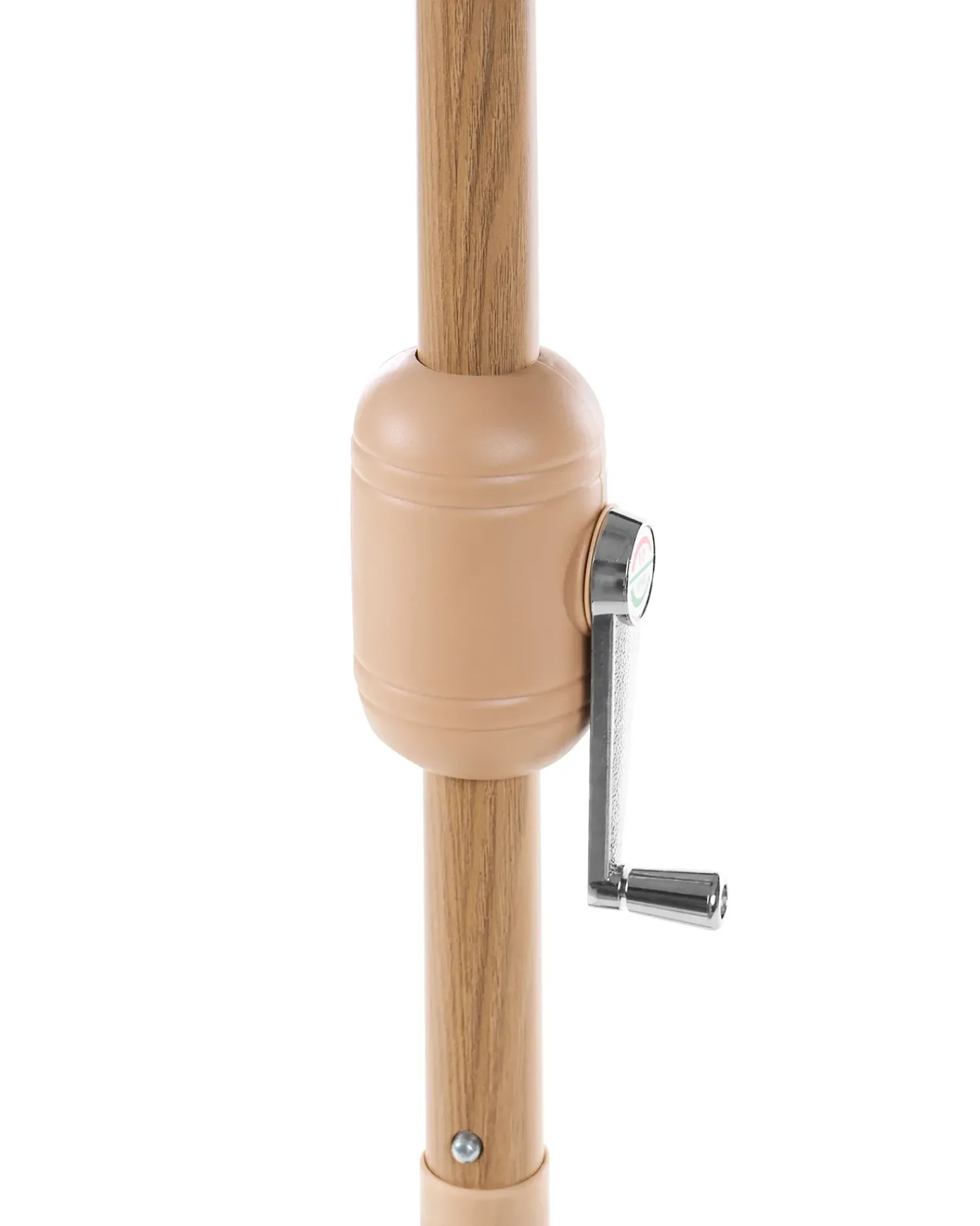 Clearance Beliani Ombrellone da esterno 270 cm ISOLOTTO Grigio Grigio Marrone Nero
