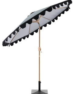 Clearance Beliani Ombrellone da esterno 270 cm ISOLOTTO Grigio Grigio Marrone Nero
