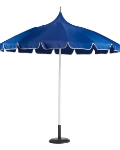 Outlet Beliani Ombrellone da esterno 245 cm MINOA Blu Bianco Blu