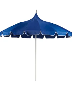 Outlet Beliani Ombrellone da esterno 245 cm MINOA Blu Bianco Blu