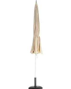 Clearance Beliani Ombrellone da esterno 245 cm MINOA Beige Beige Bianco