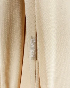 Clearance Beliani Ombrellone da esterno 245 cm MINOA Beige Beige Bianco
