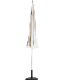 Best Beliani Ombrellone da esterno 245 cm MINOA Bianco/Beige Bianco Beige