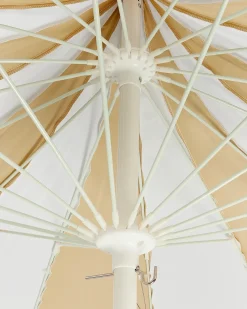 Best Beliani Ombrellone da esterno 245 cm MINOA Bianco/Beige Bianco Beige