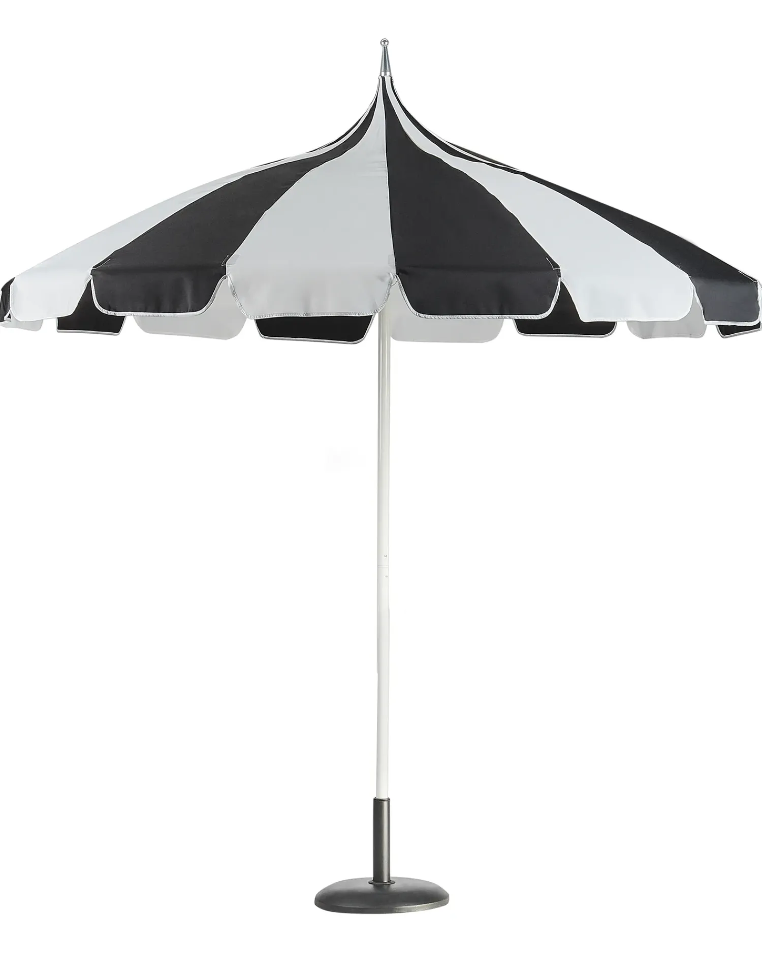 Best Beliani Ombrellone da esterno 245 cm MINOA Nero/Bianco Bianco Nero