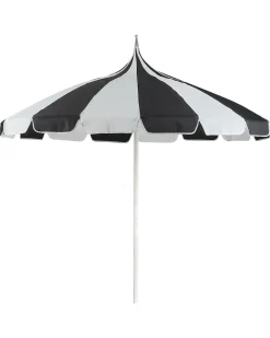 Best Beliani Ombrellone da esterno 245 cm MINOA Nero/Bianco Bianco Nero