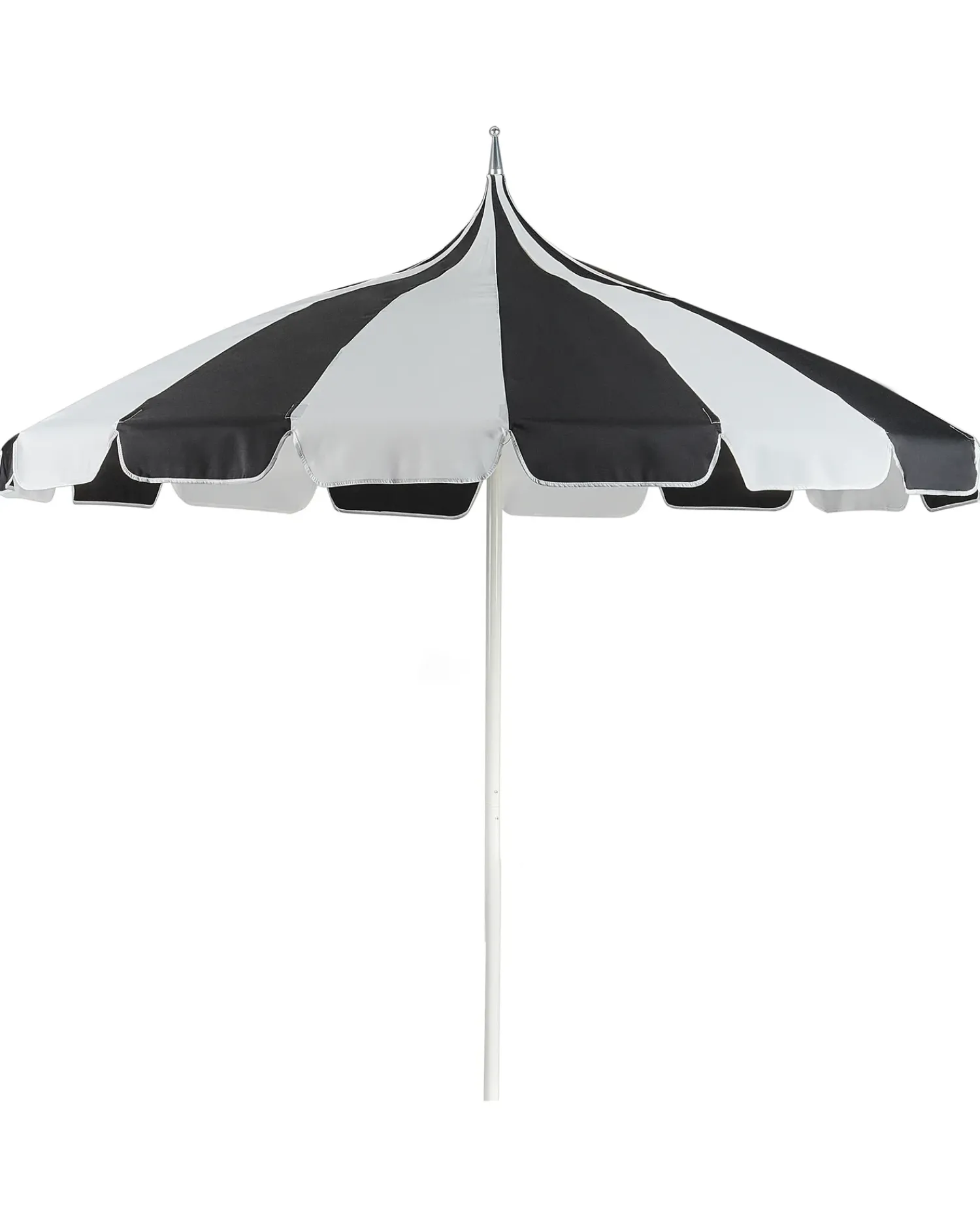 Best Beliani Ombrellone da esterno 245 cm MINOA Nero/Bianco Bianco Nero