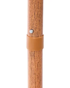 Beliani Ombrellone da esterno 258 cm MURASA Bianco Bianco Marrone