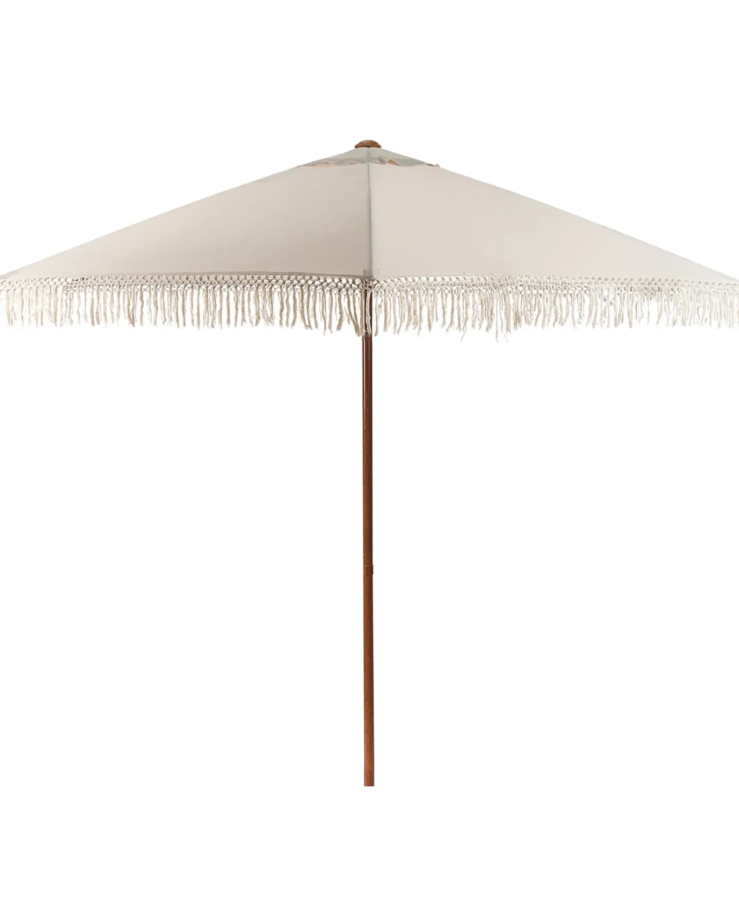 Beliani Ombrellone da esterno 258 cm MURASA Beige Beige Marrone