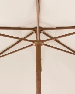 Beliani Ombrellone da esterno 258 cm MURASA Beige Beige Marrone