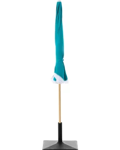 Sale Beliani Ombrellone da esterno 232 cm SESTRIERE Turchese Bianco Blu Marrone