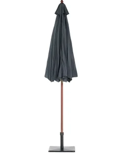New Beliani Ombrellone da esterno 270 cm TOSCANA Grigio scuro Grigio Marrone Oro