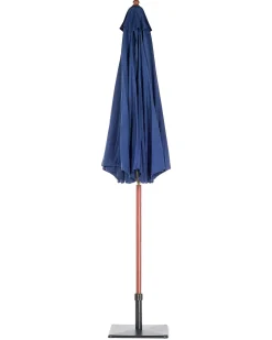 Clearance Beliani Ombrellone da esterno 270 cm TOSCANA Blu marino Blu Marrone Oro