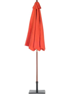 New Beliani Ombrellone da esterno 270 cm TOSCANA Rosso Oro Rosso Marrone