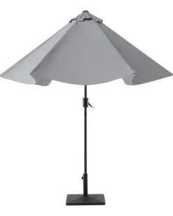 Best Beliani Ombrellone da esterno 270 cm VARESE scuro Grigio