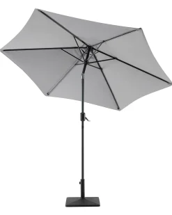 Best Beliani Ombrellone da esterno 270 cm VARESE scuro Grigio